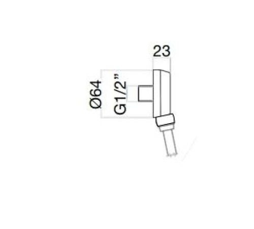 Подключение для душевого шланга Fiore Kevon 30NN8723, черный