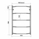 Полотенцесушитель водяной Stelmix 80x50 см, трапеция