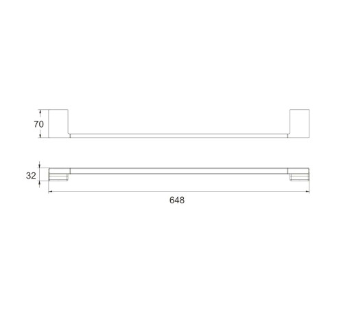 Полотенцедержатель Rose RG1817H, черный