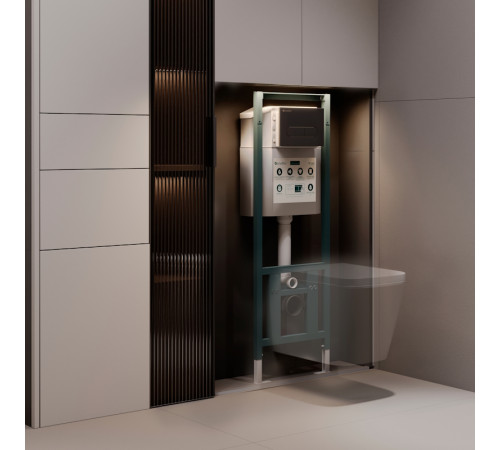Инсталляция для подвесного унитаза Knotlor ISWC401FG, бирюзовый (серия 2)
