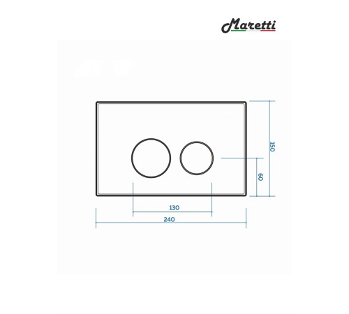Клавиша смыва Maretti Елена AC12EA-015, хром