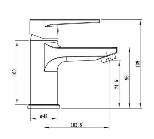 Смеситель для раковины Esko BT26, хром