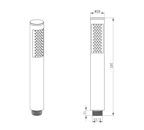 Лейка для гигиенического душа Raiber RP-20, хром