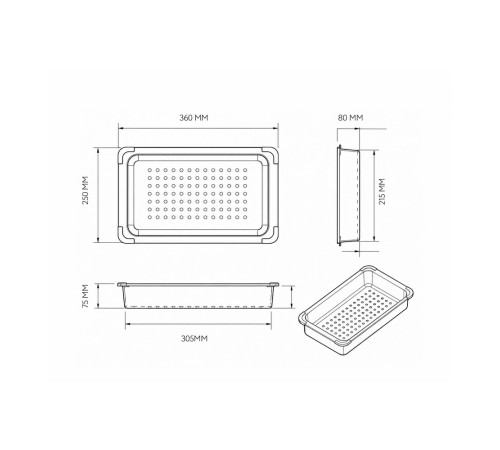 Треугольный коландер Fmark F-SL-C3655