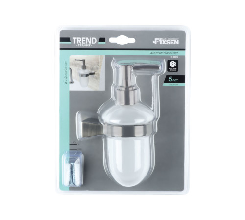 Дозатор жидкого мыла FIXSEN  TREND GRAPHITE FX-98012, графит