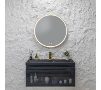 Зеркало Silver Mirrors Делуна/Deluna D800 2.2 (TX ,алюм. профиль, цвет золото, подогрев, сенсорный выключатель)