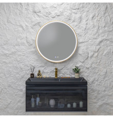 Зеркало Silver Mirrors Делуна/Deluna D800 2.2 (TX ,алюм. профиль, цвет золото, подогрев, сенсорный выключатель)