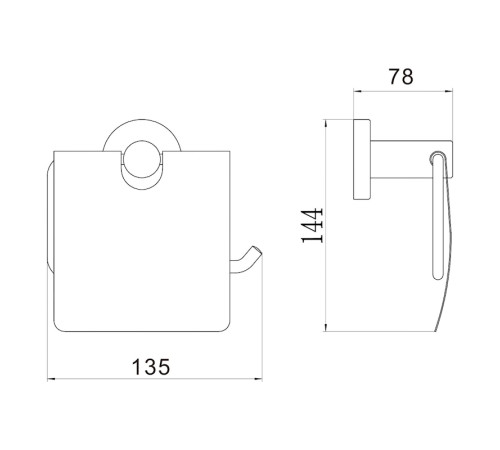 Держатель для туалетной бумаги Savol S-005651Q, графит