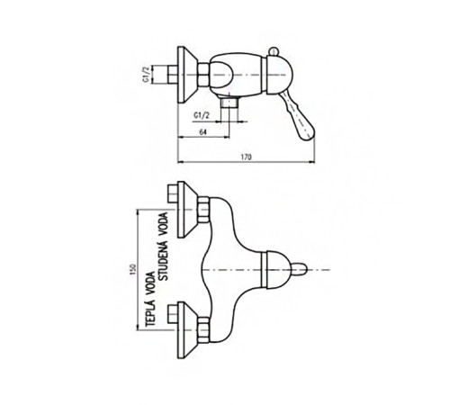 Смеситель для душа Rav Slezak Labe L081.5BC