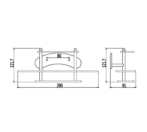 Держатель для зубных щеток Haiba HB101, хром