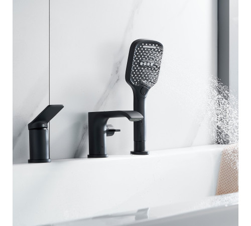 Смеситель на борт ванны Shevanik S4112H, черный