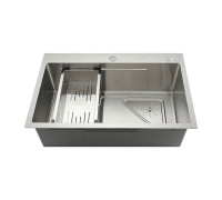Кухонная мойка с коландером GAPPO GS7246, сатин