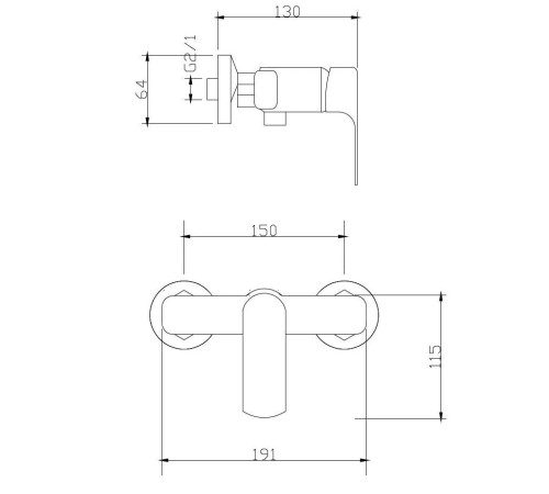 Смеситель для душа Fmark FM3039, хром