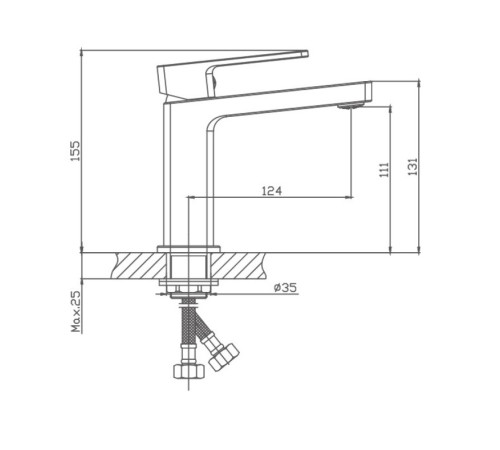Смеситель для раковины Haiba HB10615-7, черный