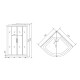 Душевая кабина Timo Comfort Fabric Glass T-8801F, 100x100x220