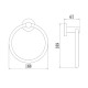 Кольцо для полотенец Savol S-005660C, матовое золото