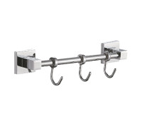 Планка с крючками для полотенец Haiba HB8615-3, хром