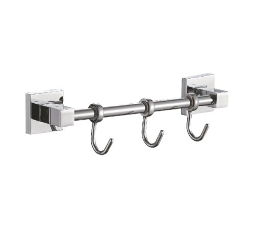 Планка с крючками для полотенец Haiba HB8615-3, хром