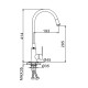 Корпус для кухонного смесителя FRAP F44990, хром