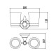 Стакан для ванной комнаты двойной Savol S-06868A, хром