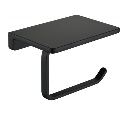 Держатель для туалетной бумаги с полочкой Grocenberg AC0027BL, черный