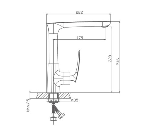 Смеситель для кухни Haiba HB71616, хром