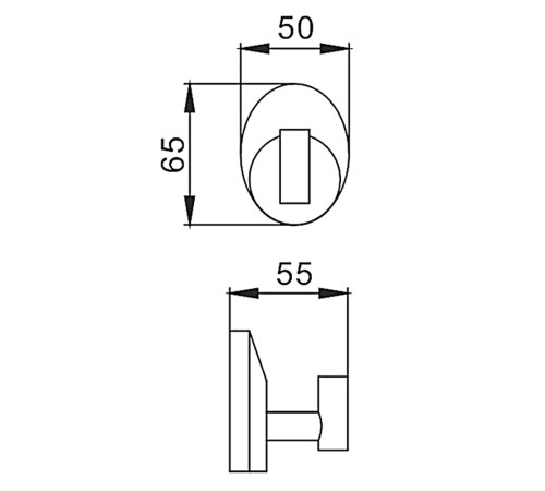 Крючок для ванной комнаты FRAP F1605-1, хром