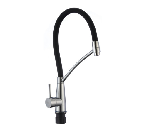 Смеситель для кухни с гибким изливом Fmark FS8255A-01, хром
