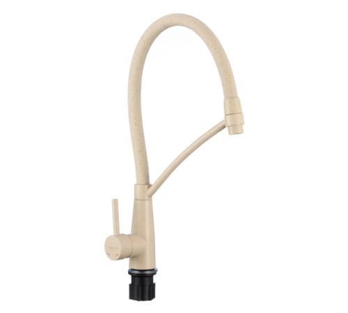 Смеситель для кухни с гибким изливом Fmark FS8255-Y, бежевый