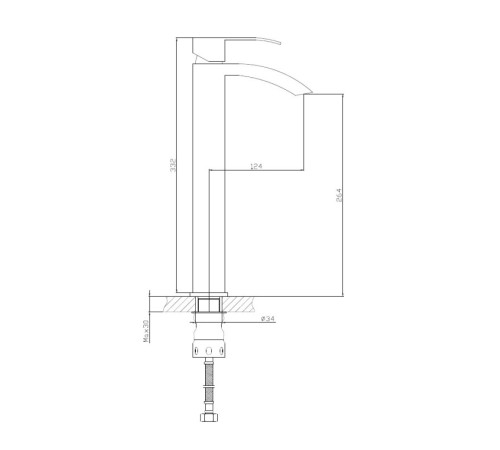 Смеситель для раковины Haiba HB11815, сталь