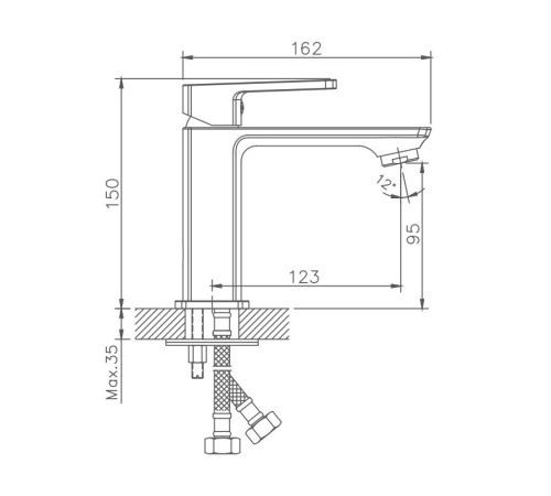 Смеситель для раковины Haiba HB10176, хром