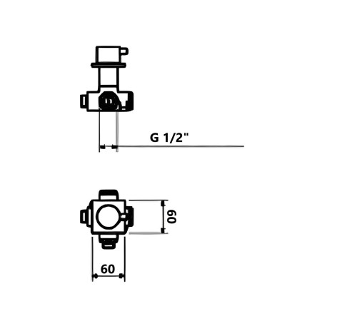 Запорный вентиль Webert Elio EL690101560, черный