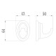 Крючок для ванной комнаты Savol S-003153, хром
