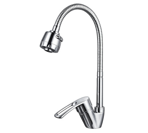 Смеситель для кухни с гибким изливом и режимом душ FRAP F43701-B, хром