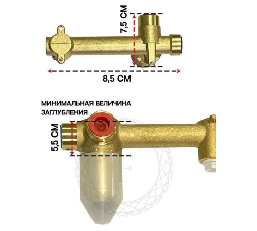 Смеситель для раковины встраиваемый FILARETE Fing FL4040BG, графит