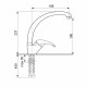 Смеситель для кухни Ulgran UQ-007-08, космос