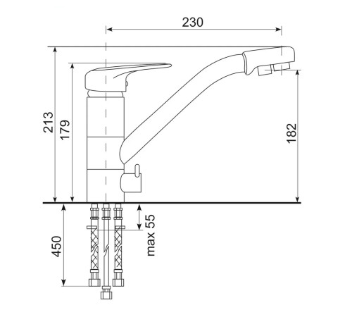 Cмеситель ULGRAN Quartz UQ-010-10, песок