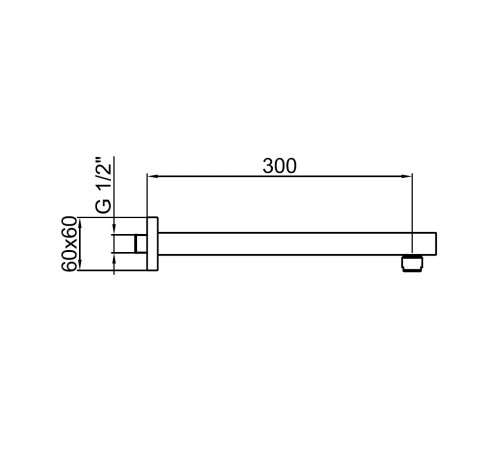 Кронштейн для верхнего душа Webert AC1025345, никель