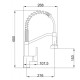 Смеситель для кухни с гибким изливом и режимом душ Haiba HB73826, хром