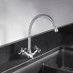 Смеситель для кухни с гибким изливом WesnaArt RASSVET, RAS02-180, хром