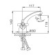 Смеситель для раковины Frap F1025, хром