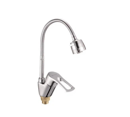 Смеситель для кухни с гибким изливом Shevanik S5143, хром