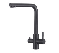 Смеситель для кухни с подключением фильтра WesnaArt EKO05-151Black, черный