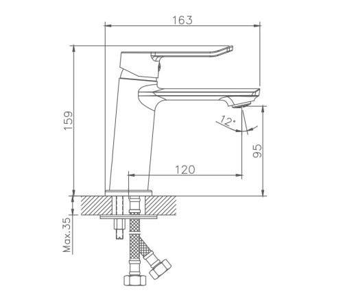 Смеситель для раковины Haiba HB10556, хром