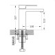 Смеситель для раковины Raffine F0196, хром