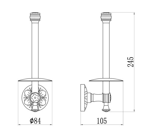 Держатель для туалетной бумаги Savol S-005852-1C, бронза