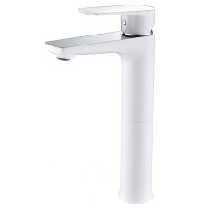 Смеситель для раковины высокий Grocenberg GB3009WC, белый/хром