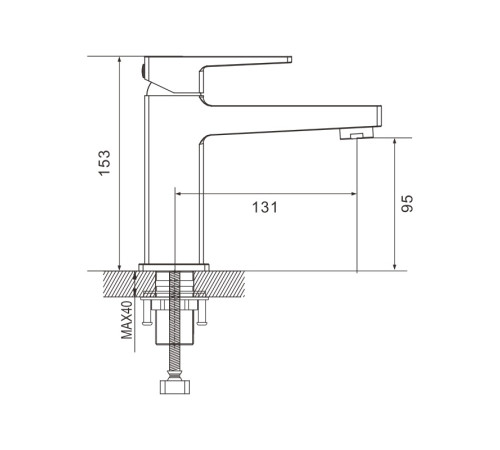 Смеситель для раковины Rose R2801C, белый