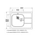Кухонная мойка UKINOX Иннова IND800.600 -GT6C 0L-, 60*80