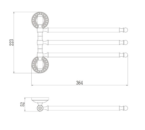 Полотенцедержатель Savol S-006603H, черный